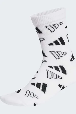 adidas Calcetines blancos y negros con monograma de