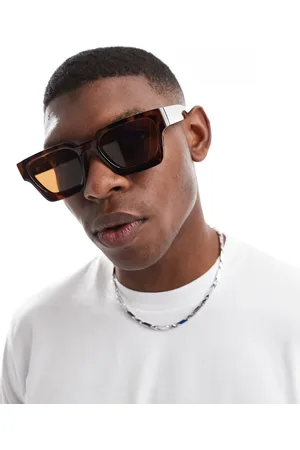 JACK & JONES Gafas de sol con montura cuadrada en marrón de