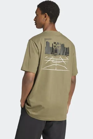 adidas Camiseta verde oliva con estampado fotográfico Codes de