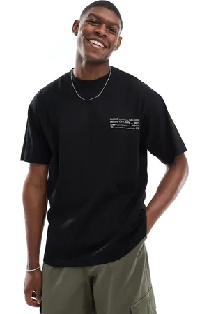 Cotton On Camiseta negra de corte cuadrado con estampado gráfico de Cotton On