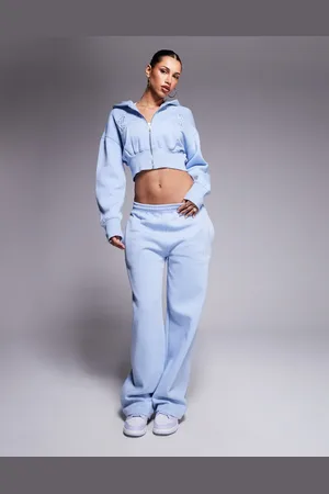 Kaiia Joggers de pernera ancha con logo bordado de (parte de un conjunto)