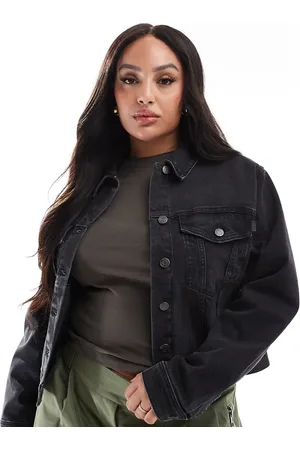 ASOS Chaqueta vaquera lavado de estilo wéstern de ASOS DESIGN Curve