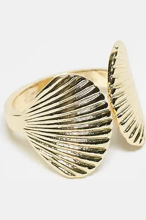 Pieces® Anillo ajustable con diseño de almeja de