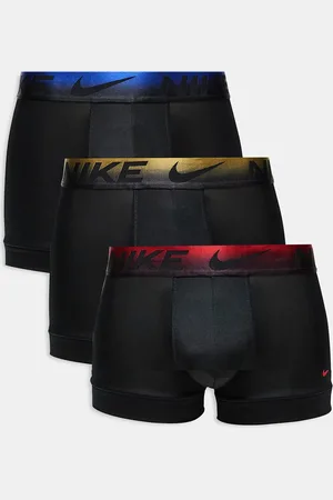 Nike Pack de 3 calzoncillos negros básicos con cinturillas degradadas de microfibra Dri-FIT de