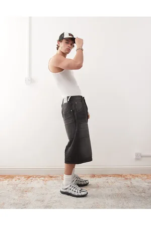 Cheap Monday Pantalones cortos negros de corte alargado con acabado lavado Dunno de