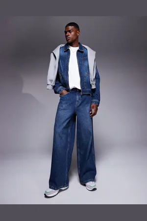 ASOS Vaqueros muy holgados con lavado medio de (parte de un conjunto)-Azul