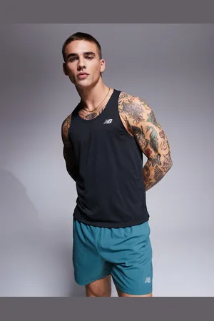 New Balance Camiseta negra de tirantes Athletics de