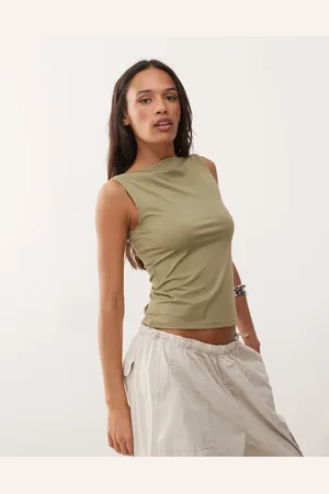 Weekday Top sin mangas con cuello barco Annie de