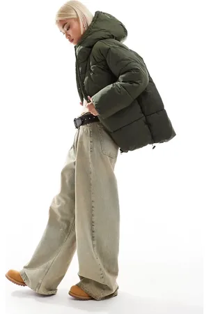 Monki Abrigo caqui acolchado extragrande de -Verde