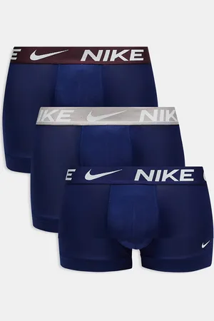 Nike Pack de 3 calzoncillos de color azul marino con cinturillas en contraste Essential Microfibre Dri-FIT de