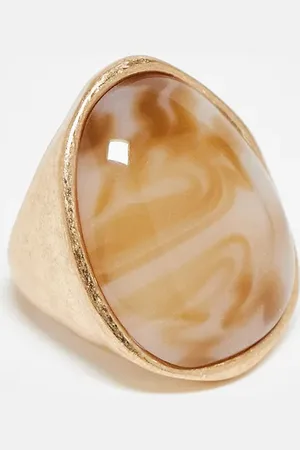 ASOS Anillo desgastado extragrande con resina marmoleada de