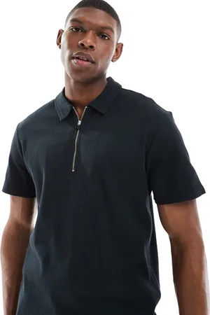 Only & Sons Polo con media cremallera de tejido texturizado de (parte de un conjunto)