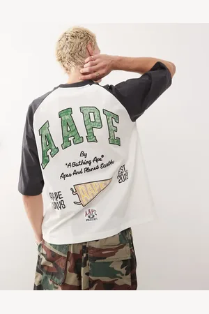 A Bathing Ape Camiseta oscuro con mangas raglán de corte alargado de Aape by A Bathing Ape