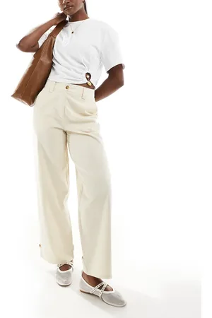 ASOS Pantalones lavado de corte barrel con detalle de trabillas de -Multicolor