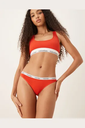 Calvin Klein Braguitas de bikini rojas Modern Logo de -Rojo