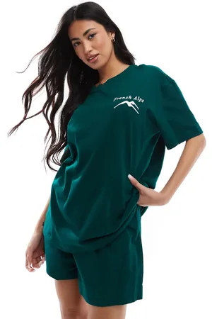 ASOS Conjunto de pantalones cortos estilo bóxer y camiseta extragrande de