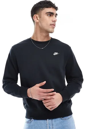 Nike Sudadera negra de felpa rizada de Club