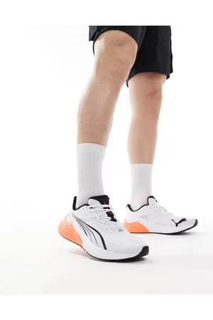 PUMA Zapatillas de deporte blancas y rojas Electrify Nitro 4 de