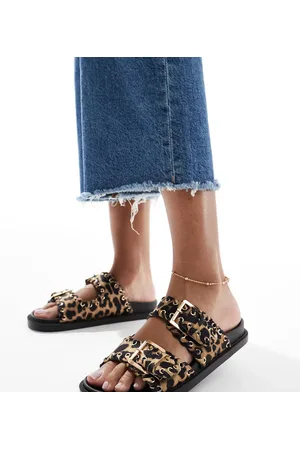 SEQWL Sandalias con estampado de y correas con hebillas y tachuelas Kidman de -Multicolor