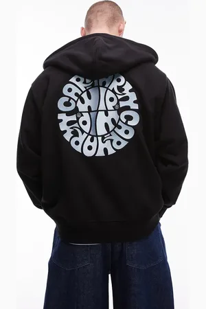 Carhartt Sudadera negra con capucha y estampado gráfico de
