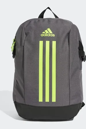adidas Mochila gris estrato y amarillo limón neón Power de