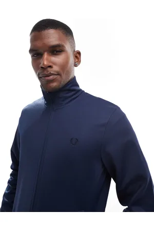 Fred Perry Chaqueta de chándal azul marino de
