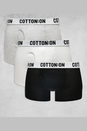 Cotton On Pack de 3 calzoncillos bóxer de color negro, gris y blanco de Cotton On-Multicolor