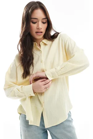 Cotton On Camisa amarillo glaseado de limón de manga larga de Cotton On