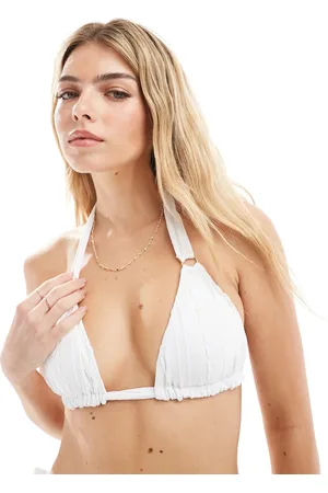 New Look Top de bikini triangular con diseño bordado de
