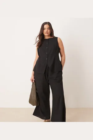 ASOS Mono largo abotonado estilo chaleco de ASOS DESIGN Curve