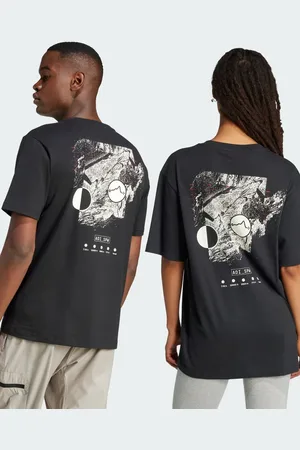 adidas Camiseta negra con estampado gráfico City Escape Space de