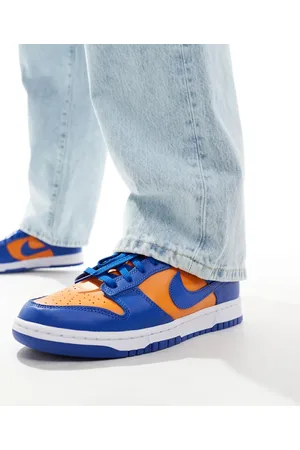 Nike Zapatillas de deporte azules y naranjas Dunk Low Retro de