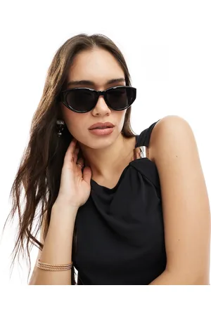 Monki Gafas de sol negras estilo ojos de gato ovaladas de