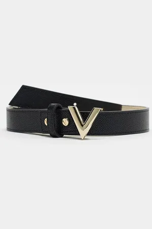 VALENTINO Cinturón con detalle dorado en "V" Divina de Valentino