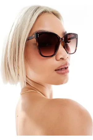 New Look Gafas de sol marrones con montura extragrande de plástico de -Marrón