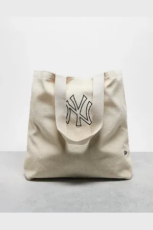 New Era Bolso tote color con detalle de los NY Yankees de pana de -Blanco