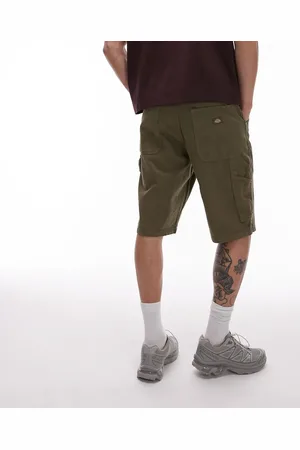 Dickies Pantalones cortos vaqueros verde de estilo carpintero y corte estándar Garyville de