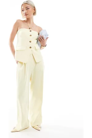 New Look Pantalones amarillos de pernera ancha de (parte de un conjunto)