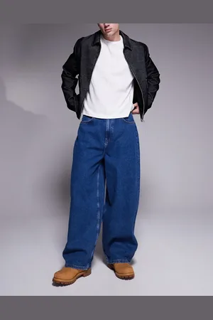 ASOS Vaqueros holgados y extragrandes con lavado azul medio de