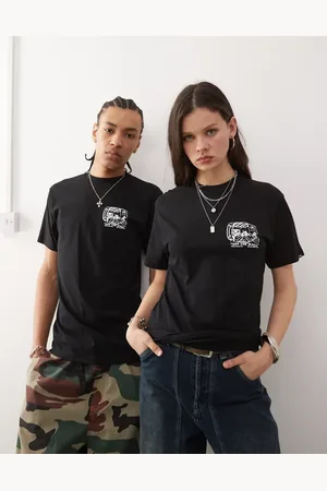 Vans Camiseta negra con estampado gráfico en la espalda Next Stop de