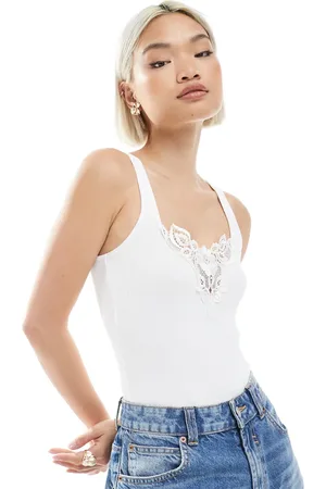 Miss Selfridge Body con inserto de encaje de
