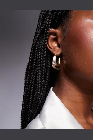 Kaiia Pendientes largos dorados y transparentes con diseño cuadrado colgante exclusivos de