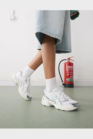 Asics Zapatillas de deporte blancas con tintado color menta Gel-1130 de