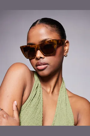 Kaiia Gafas de sol marrón efecto carey de estilo ojos de gato extragrandes exclusivas de