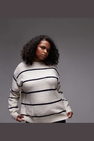 MANGO Jersey a rayas con cuello alto de Curve