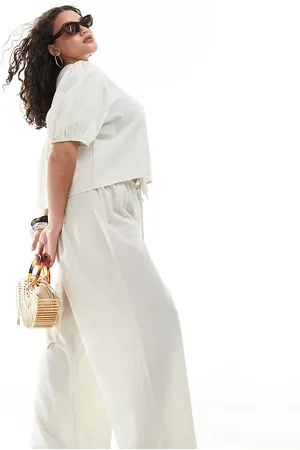 Esmée Pantalones playeros color con cordón ajustable exclusivos de -Neutro