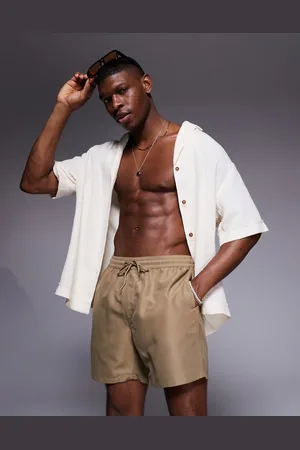 ASOS Shorts de baño color de largo medio de -Neutro