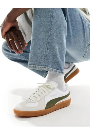 PUMA Zapatillas de deporte blancas y verde oliva Army de