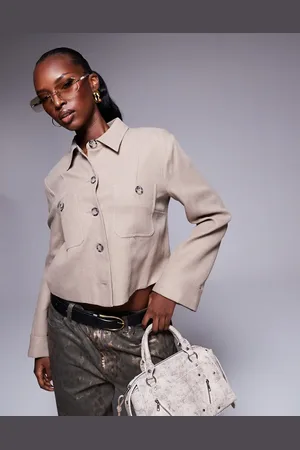 River Island Sobrecamisa de sastre de lino de - neutro