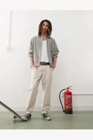 Timberland Pantalones color crudo lavado con bolsillos de estilo militar de lona Goffstown de -Blanco